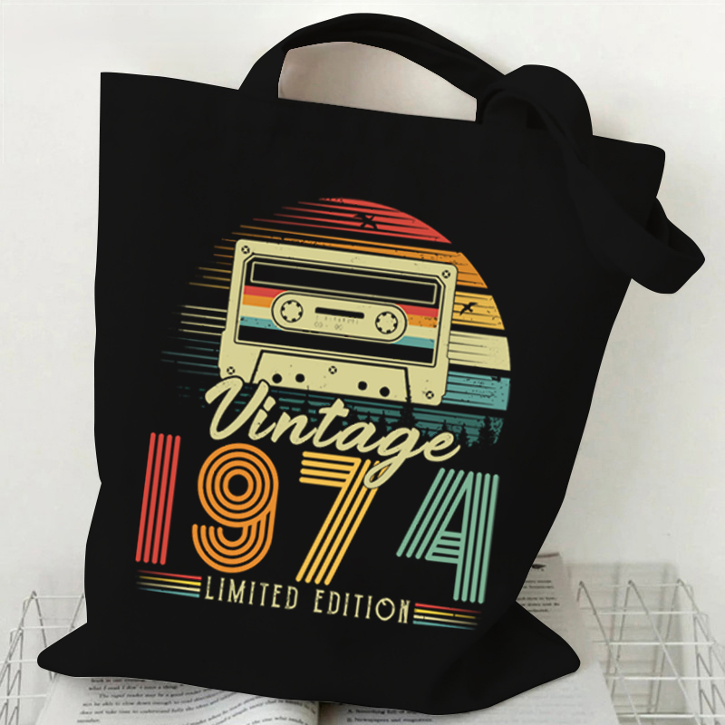 Women Bags White - Women's Handbags Vintage 1974 Canvas Shopping