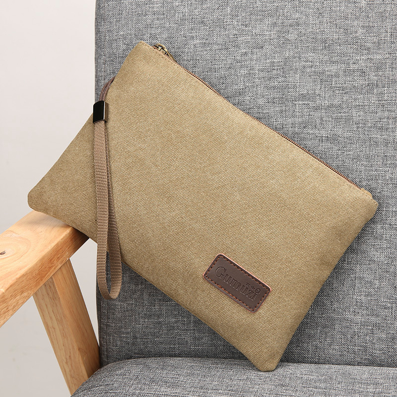 Zipper Wristlet Bag Canvas Sof - Flap Bag Envelope recension och pris