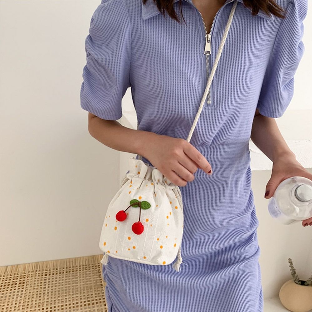 Korean Cute Canvas Cherry Buck - Women Bags Low Price recension och pris