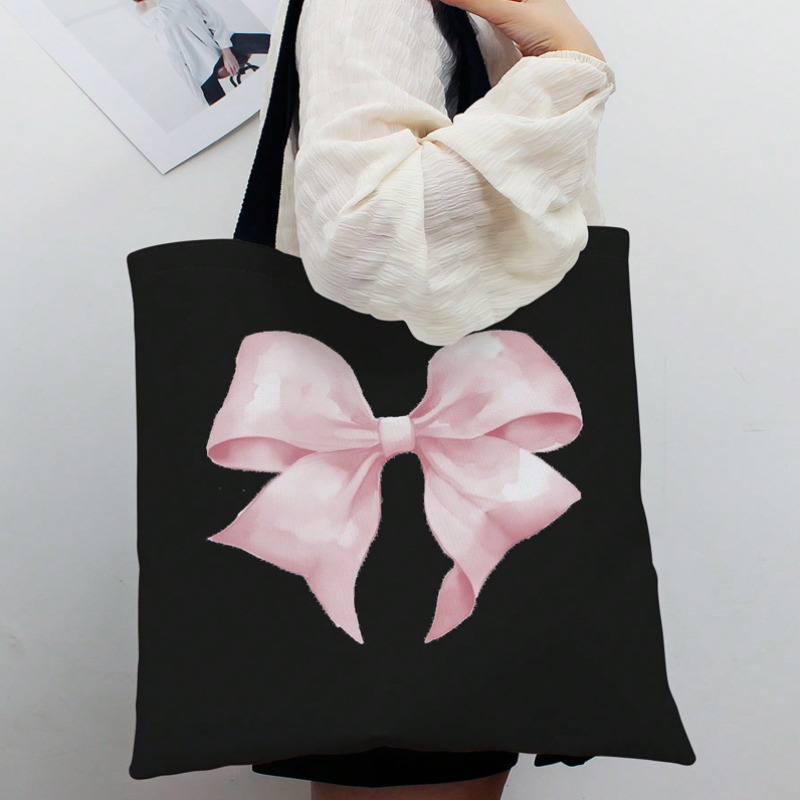ROMWE Kawaii Bow Pattern Canva - Women'S Tote Bags For Work recension och pris