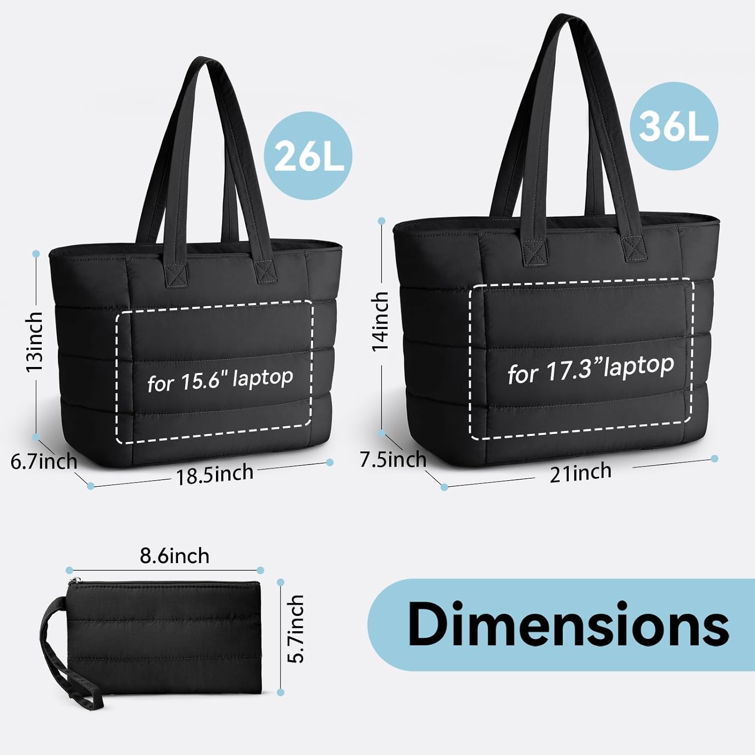 Puffer Tote Bag for Women, Lig - Women'S Tote Bags For Work recension och pris