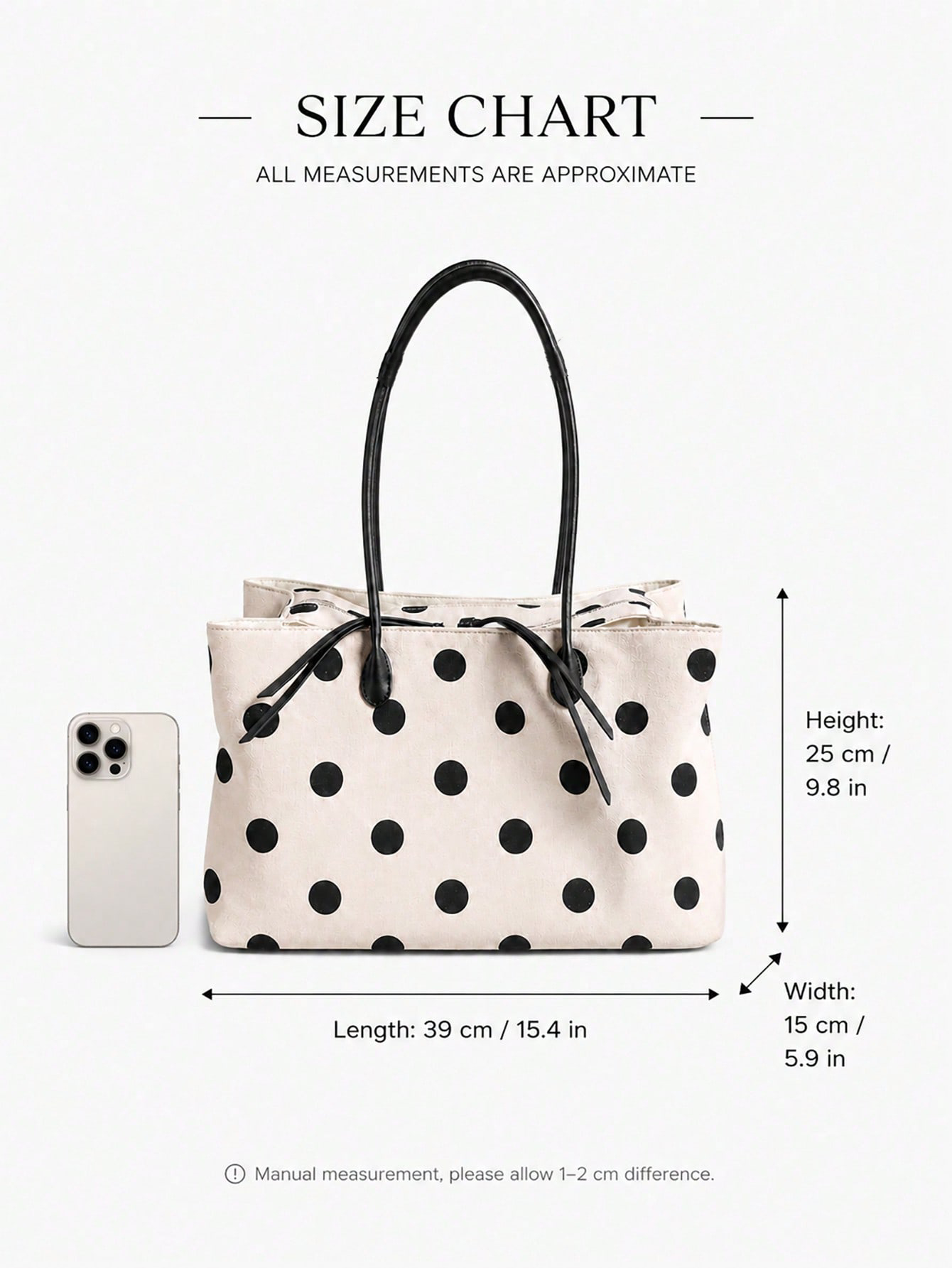Large Capacity Linen Polka Dot - Women'S Tote Bags For Work recension och pris