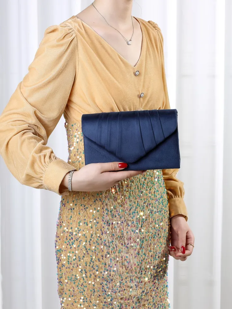 Luxury Satin Pleated Envelope  - Flap Bag Envelope recension och pris