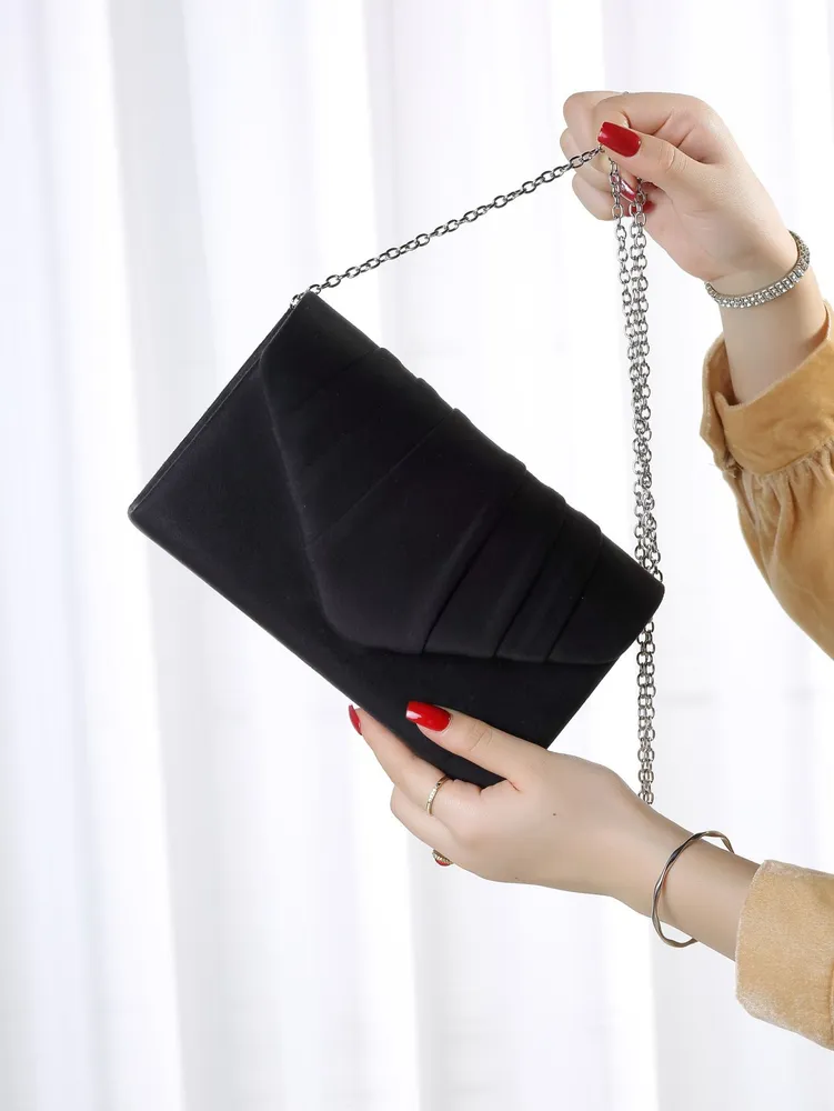 Luxury Satin Pleated Envelope  - Flap Bag Envelope recension och pris
