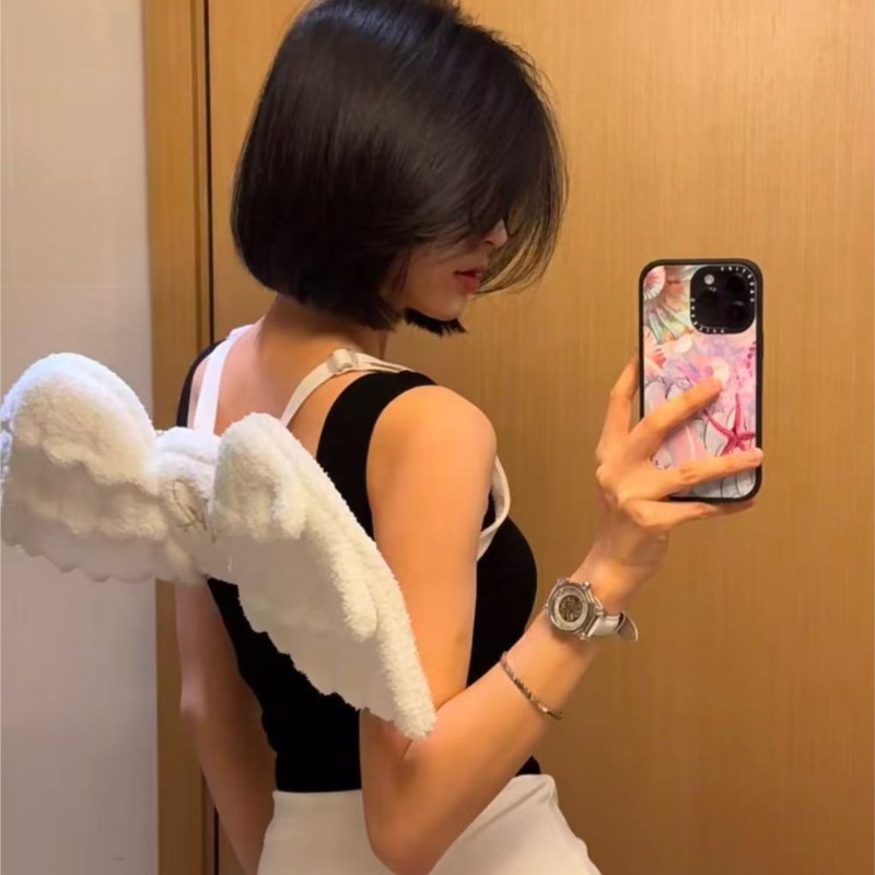 JIAERDI Sweet White Angel Wing - Women Bags White recension och pris