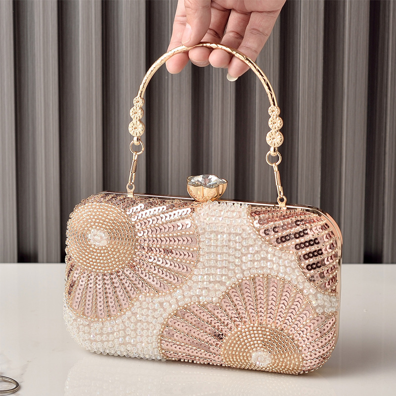 Pearl Sequined Silver Wedding  - Evening Bag Beaded recension och pris