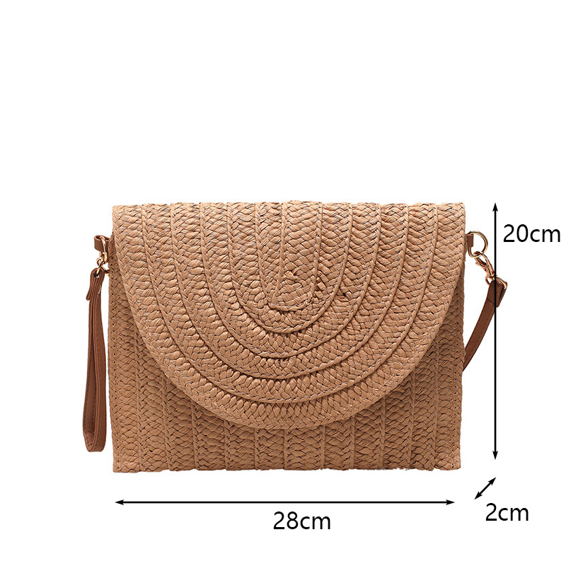 Straw Woven Shoulder Crossbody - Flap Bag Envelope recension och pris