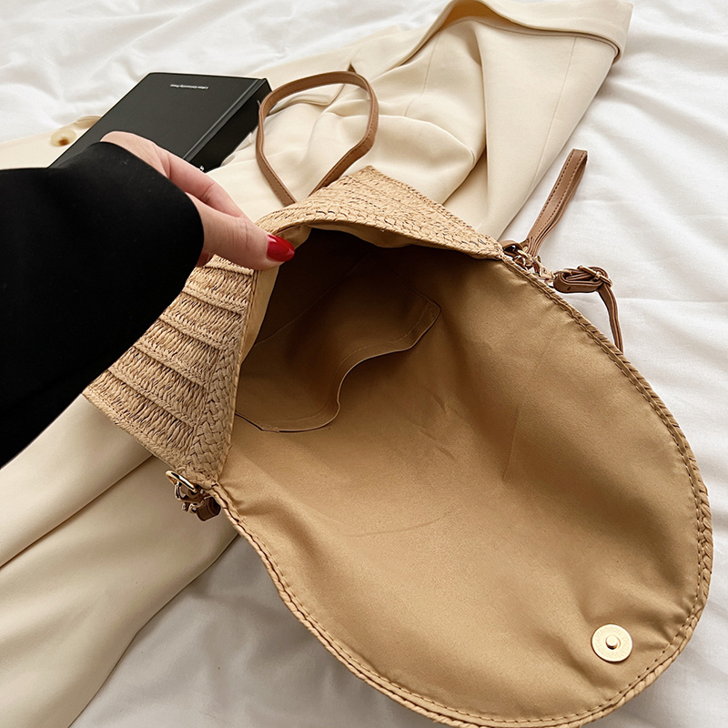 Straw Woven Shoulder Crossbody - Flap Bag Envelope recension och pris
