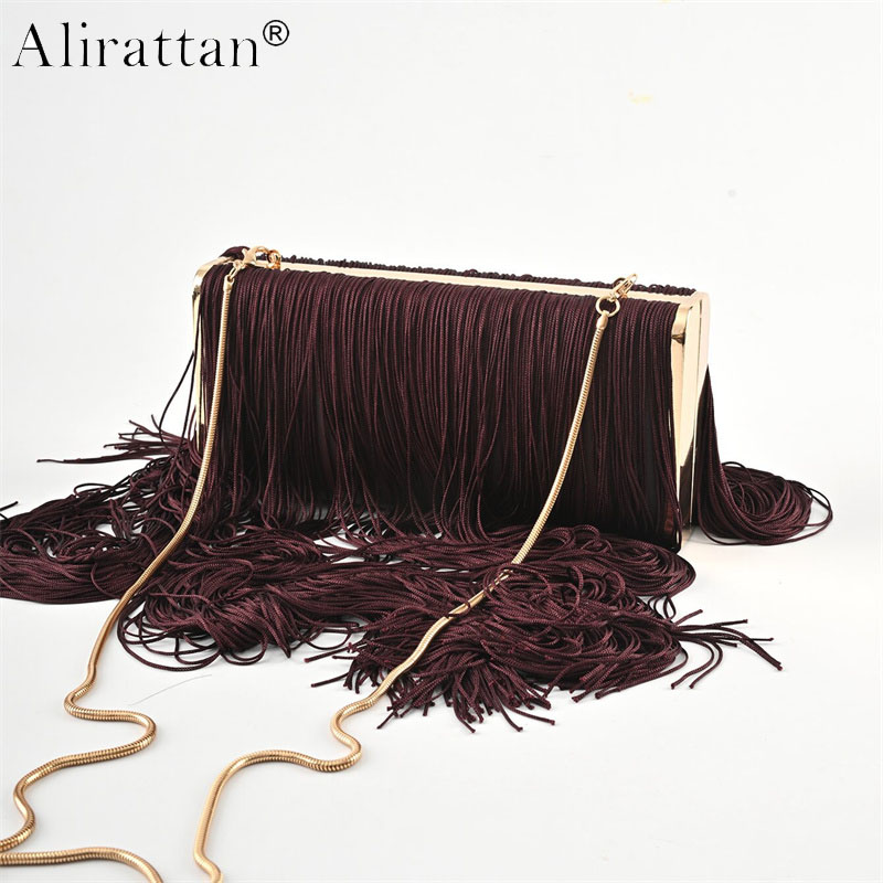 New Long Tassel Handmade Eveni - Evening Bag Beaded recension och pris