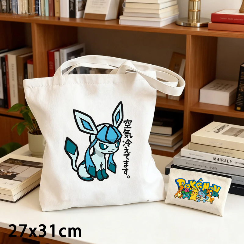 2PCS Pokemoned Canvas Bag and  - Women Bags Daily Use recension och pris