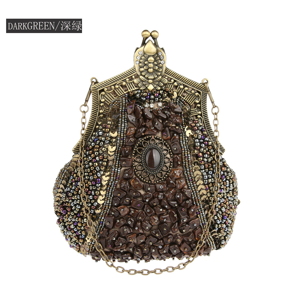 Retro Fashion Pearl Sequin Bea - Evening Bag Beaded recension och pris