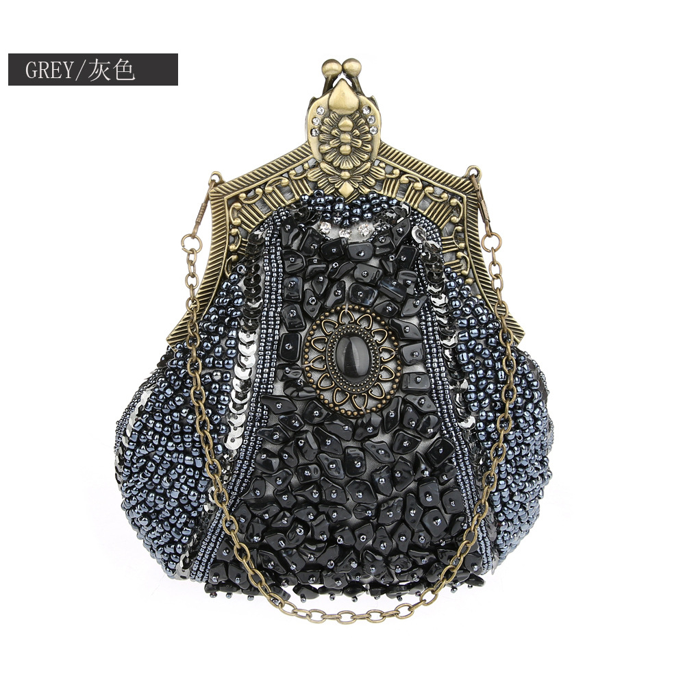 Retro Fashion Pearl Sequin Bea - Evening Bag Beaded recension och pris