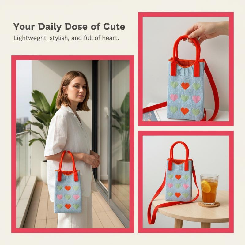 Fashion Knitted Mini Shoulder  - Women Bags Daily Use recension och pris